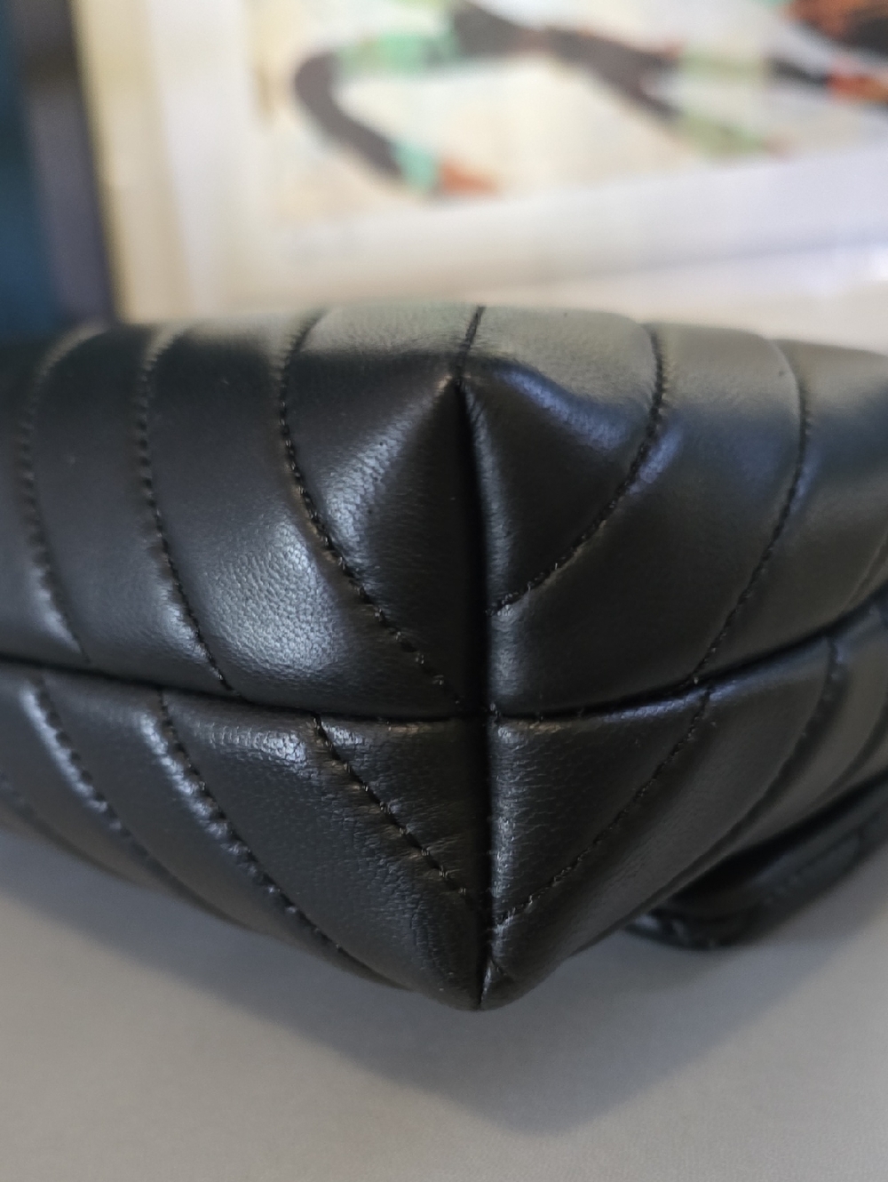 Quince Quilted Chevron Leather Convertable Bag - Picture 4 of 12